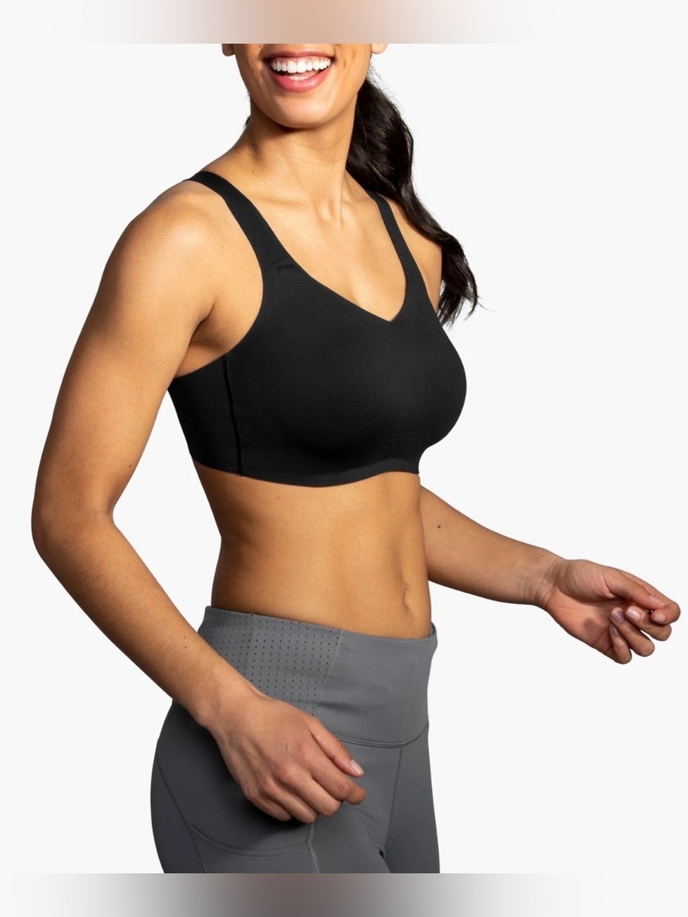 NWT Brooks Holds Me In Dare Underwire Run Bra - Black - 40 D